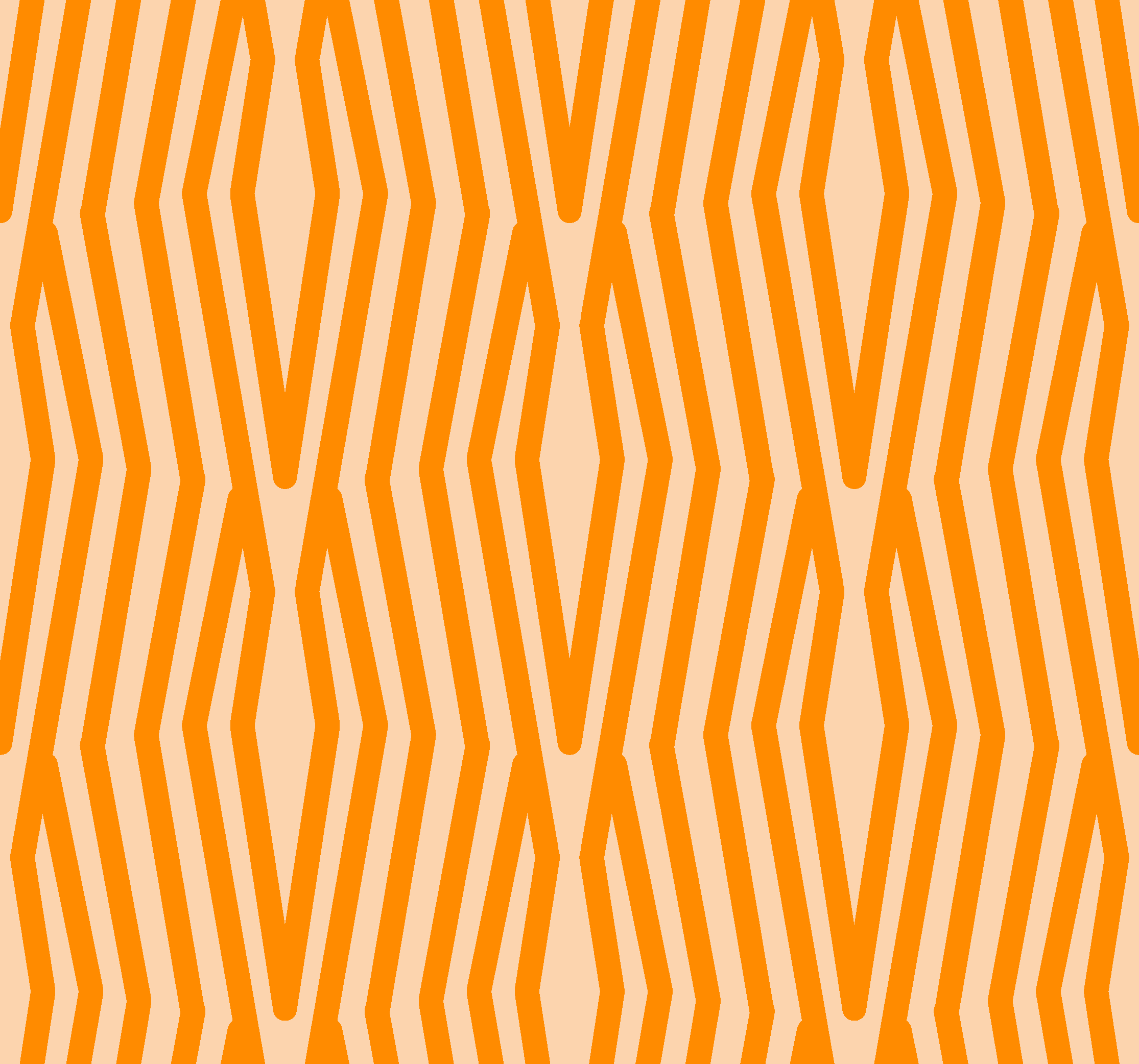 Orange vinyl rug with abstract design - TenStickers