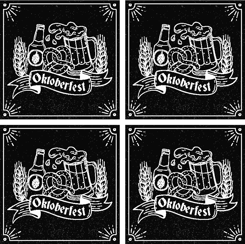 Black vinyl rug cold beer personalized mat - TenStickers
