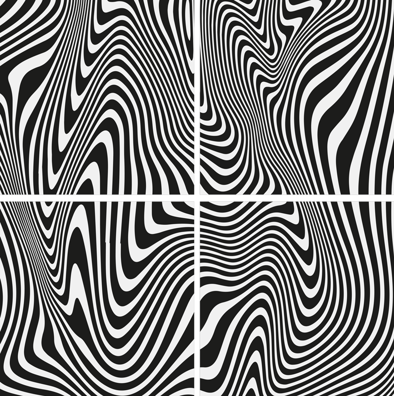 Black vinyl rug with zebra 3d effect - TenStickers