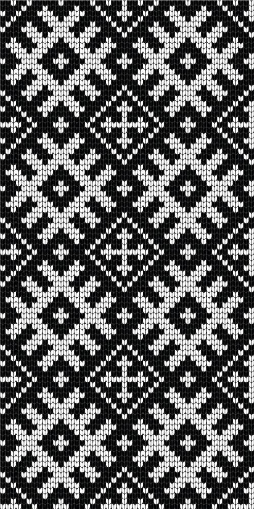 Black vinyl rug with viking linked squares design - TenStickers