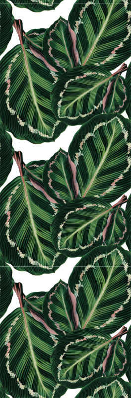 Green vinyl rug with maranta design - TenStickers