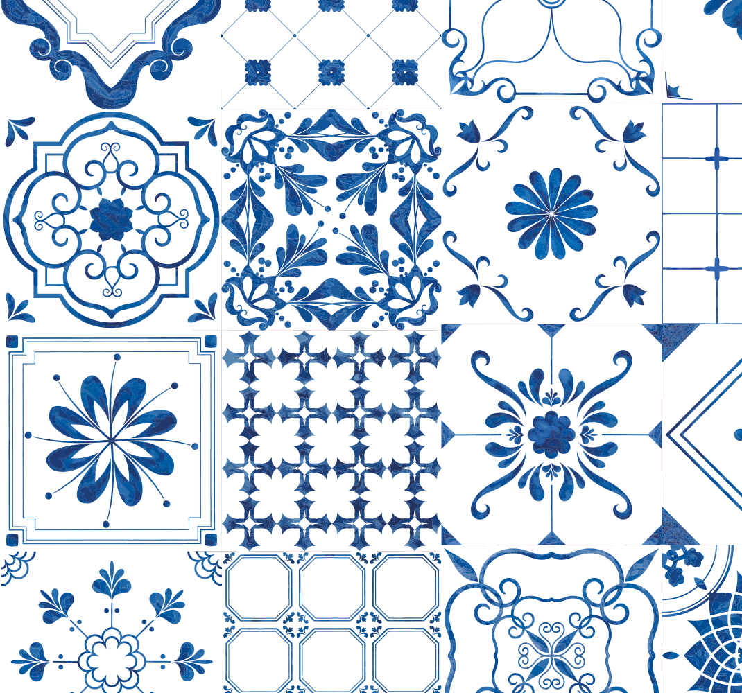 Outdoor vinyl rug nordic tile design - TenStickers