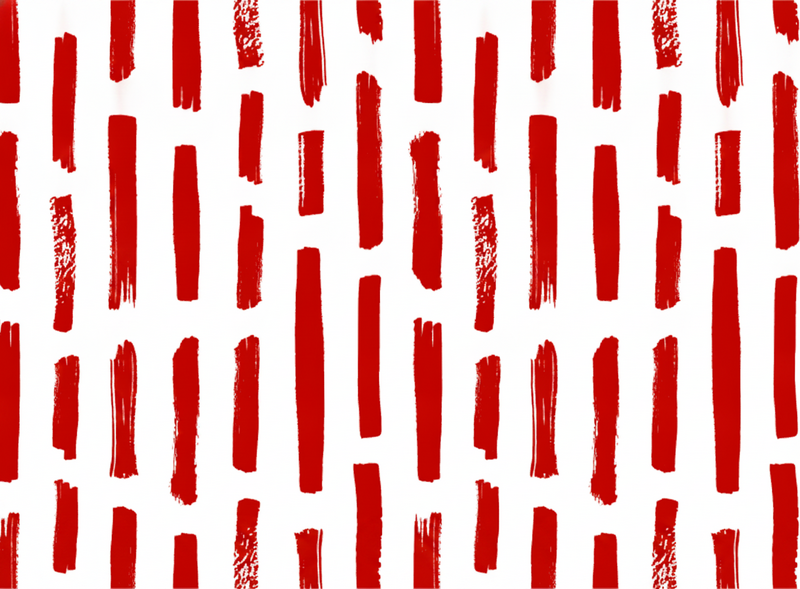 Red vinyl rug in red and white stripes - TenStickers