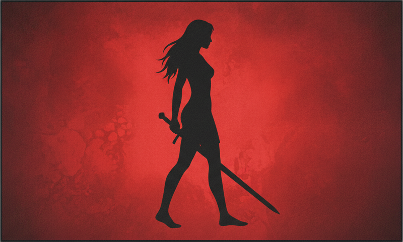 Red vinyl rug anime asuna - TenStickers