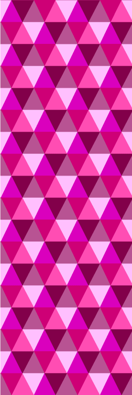 Pink vinyl rug in fuchsia geometric design - TenStickers