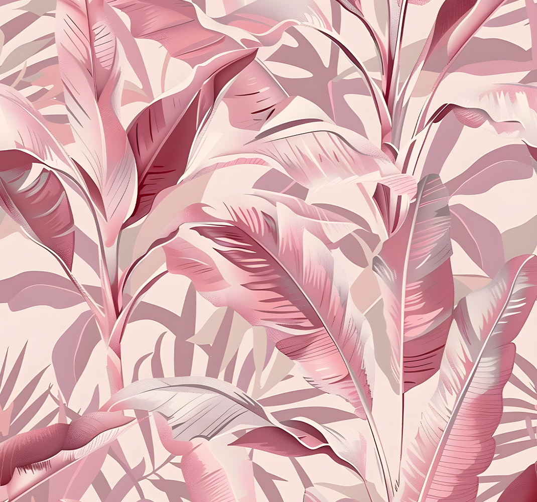 Pink vinyl rug rainforest retreat - TenStickers