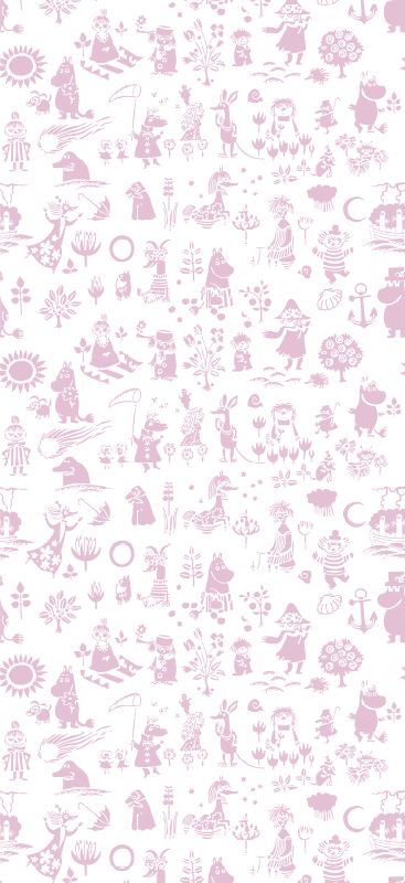 Pink vinyl rug pink moomin full wallpaper - TenStickers