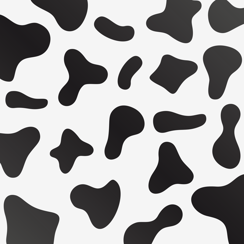 Black And White Cowhide Pattern Vinyl Rug - TenStickers