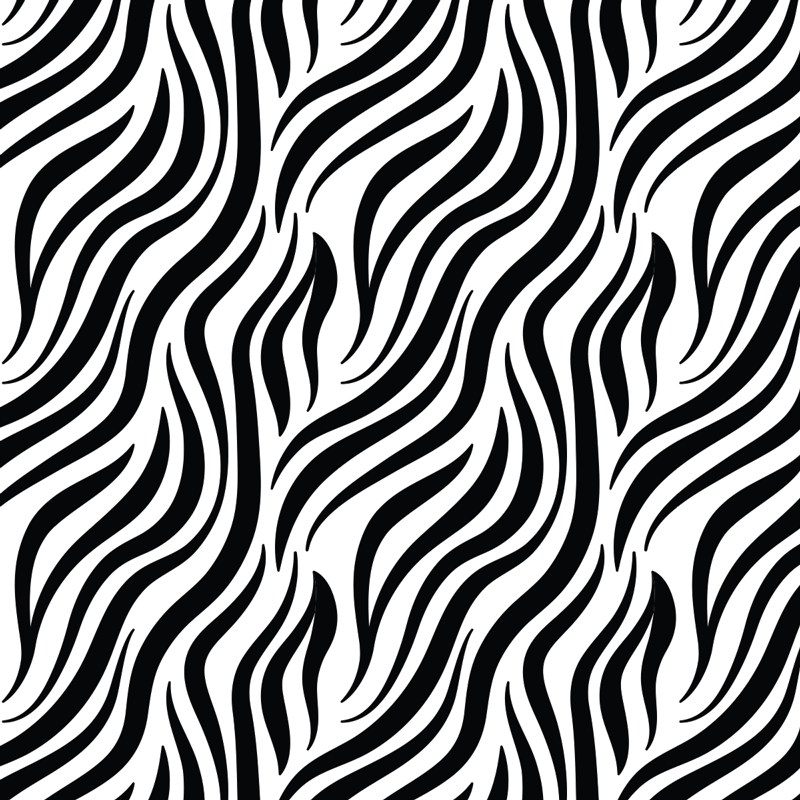 Zebra stripe animal print vinyl rug - TenStickers