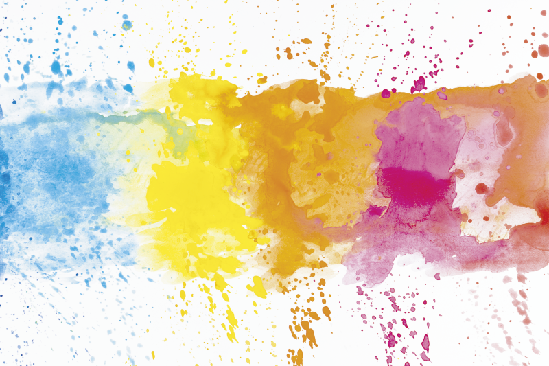 Colourful Splashed Surface Children's Bedroom Rug - TenStickers