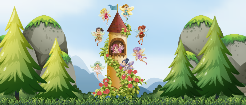 Enchanted Forest Play Area playroom carpet - TenStickers