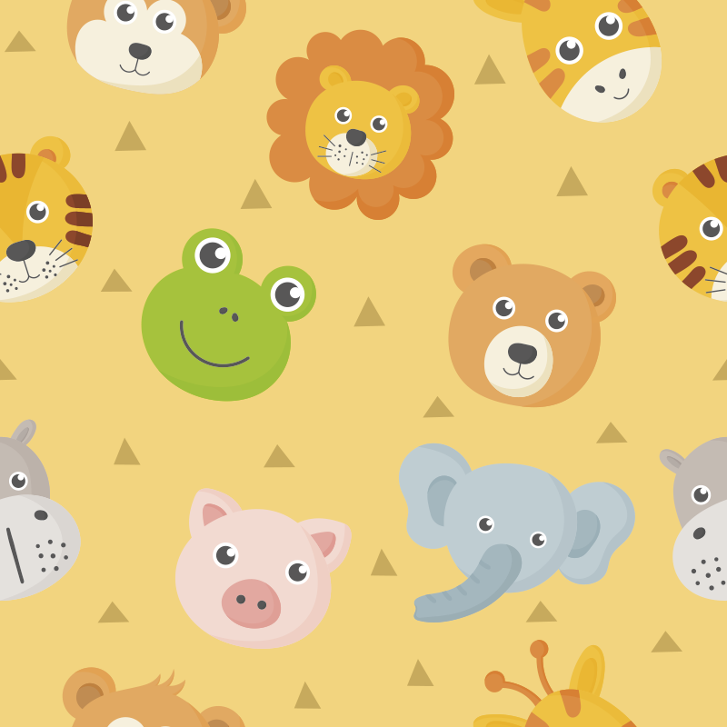 Colorful Animal Play Area kids rug - TenStickers