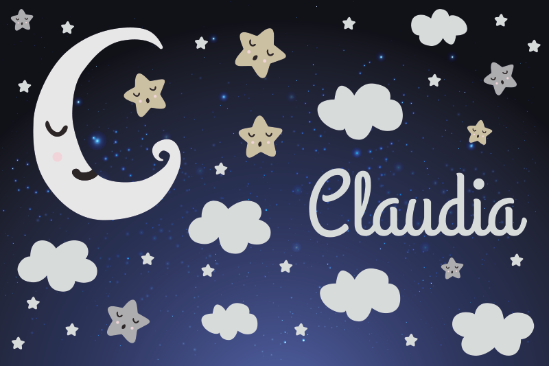 Customizable Starry Night Design customised mats - TenStickers