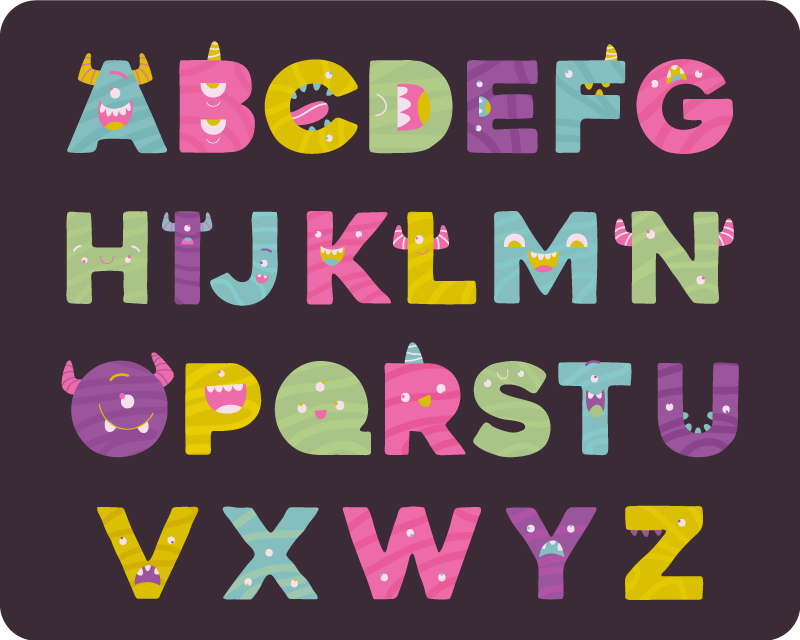 Alphabet Educational Design bedroom rug - TenStickers