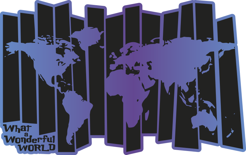 World map vinyl rug wonderful world vinyl - TenStickers