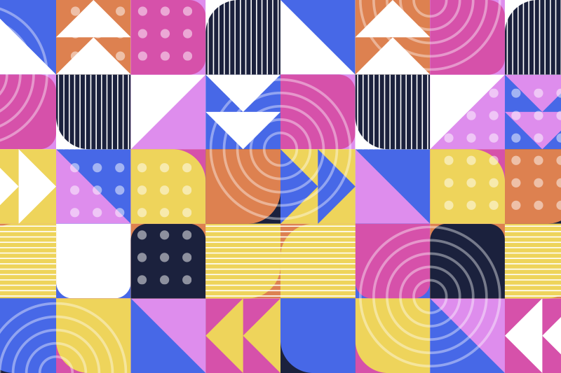 Mosaic memphis style vinyl rug - TenStickers