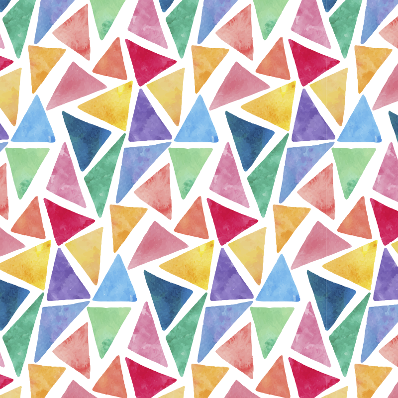 mosaic triangles pastel  vinyl rug - TenStickers