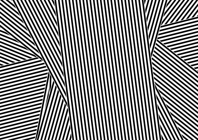 Black and white  stripes vinyl rug - TenStickers