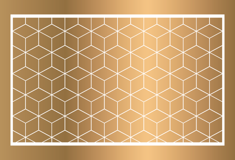 Geometric vinyl rug cuboid illusion design - TenStickers