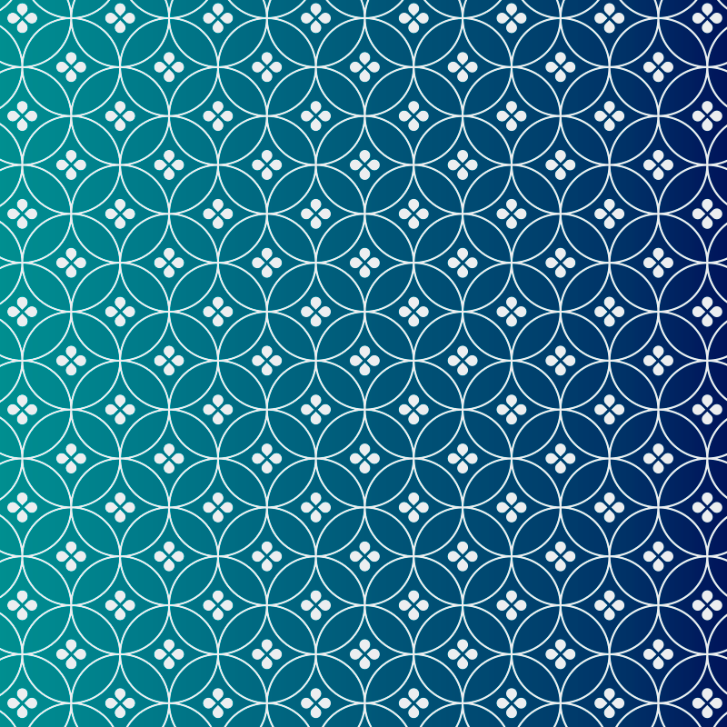 Geometric vinyl rug in blue overlay - TenStickers