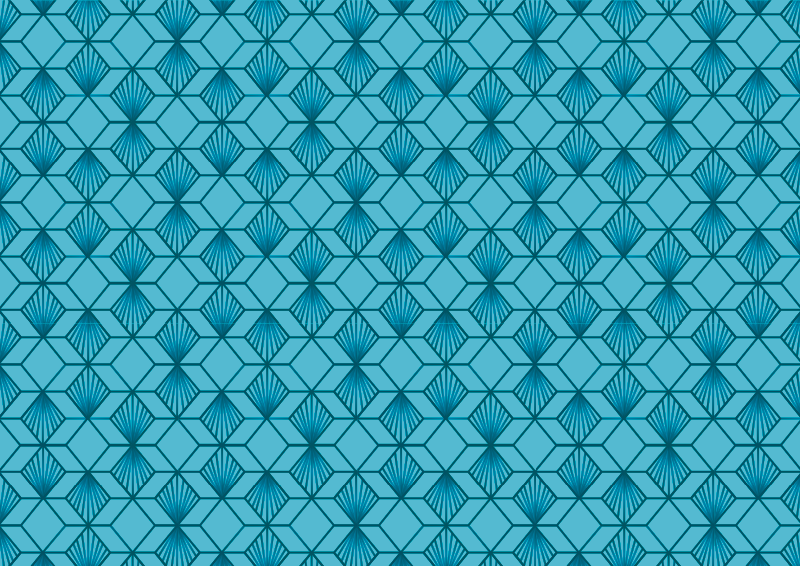 Geometric vinyl rug with geometric pattern display - TenStickers