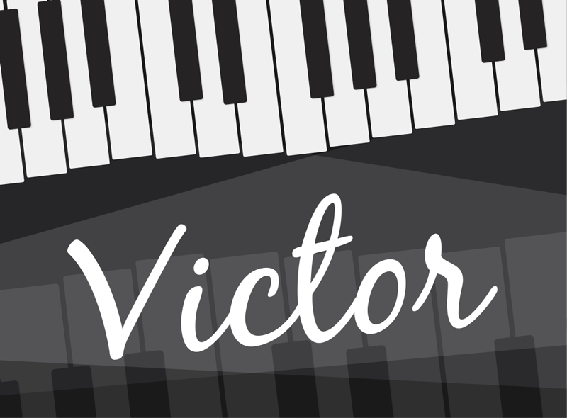 Piano Keyboard Customizable custom vinyl rug - TenStickers