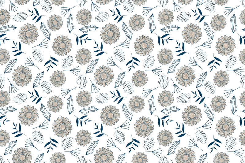 Floral vinyl rug with flower pattern design - TenStickers