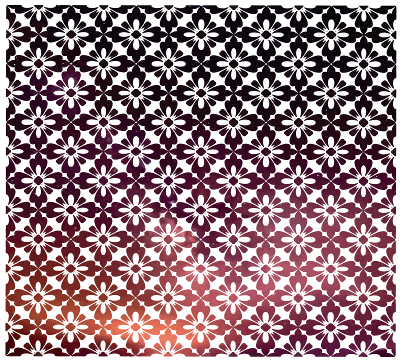 Flower Gradient floral vinyl rug - TenStickers