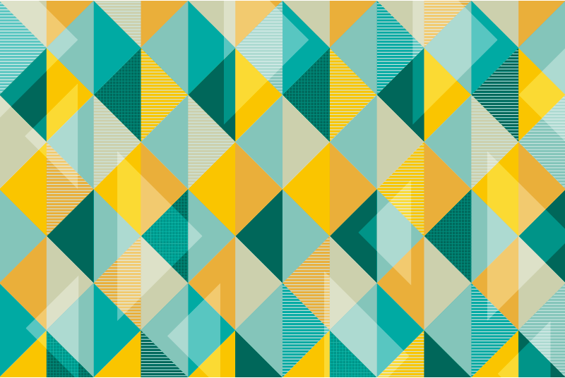 Geometric vinyl rug in triangle pattern - TenStickers