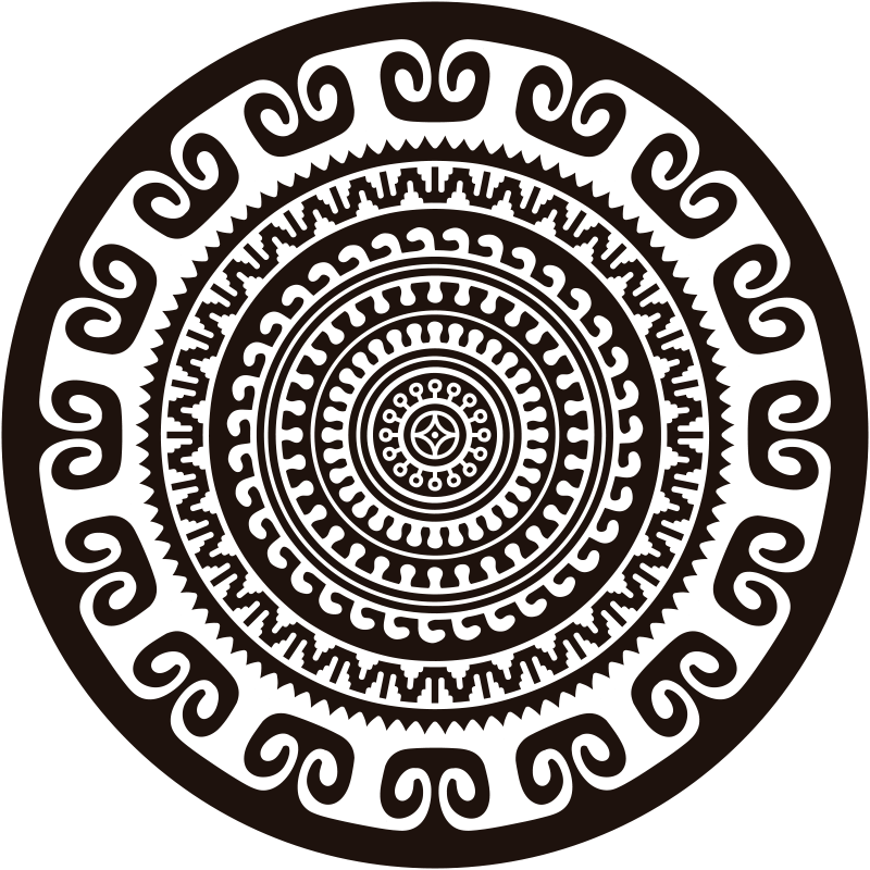 Mandala vinyl rug mandala circle - TenStickers