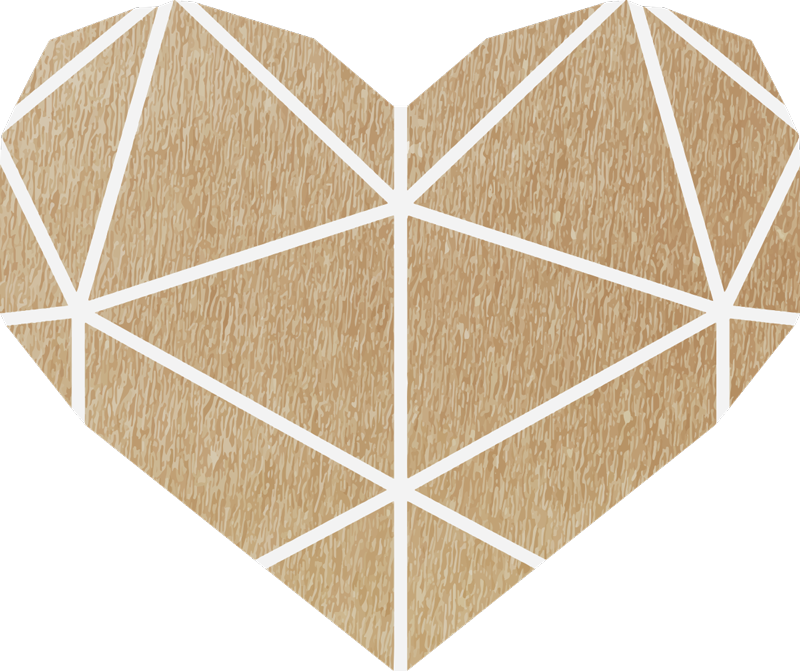 Geometric Heart Shape modern vinyl rug - TenStickers