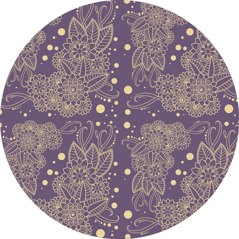 Mandala vinyl rug mandala motif elegance - TenStickers