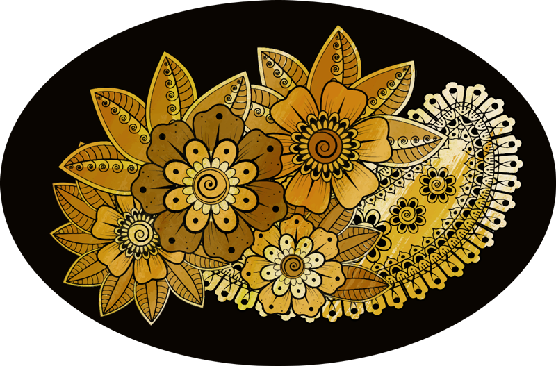 Mandala vinyl rug with mandala detail - TenStickers