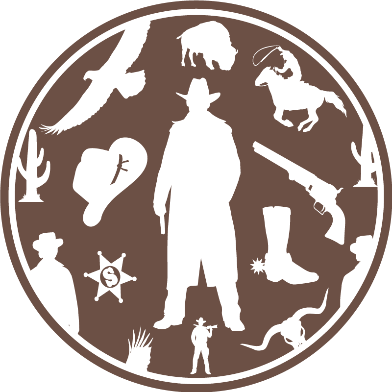 Cowboy Silhouette kids vinyl rug - TenStickers