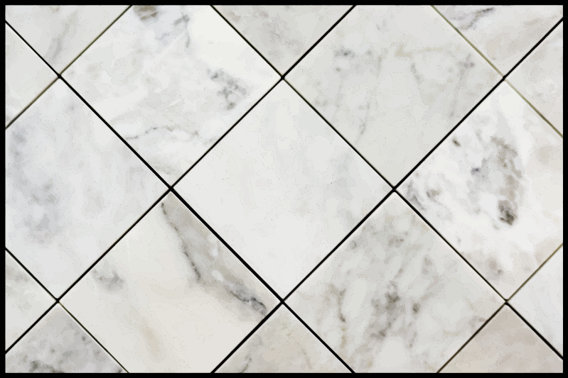 Marble illusion marble vinyl rug - TenStickers