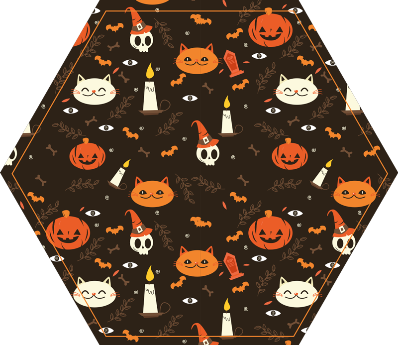 Halloween vinyl rug with spooky festive design - TenStickers