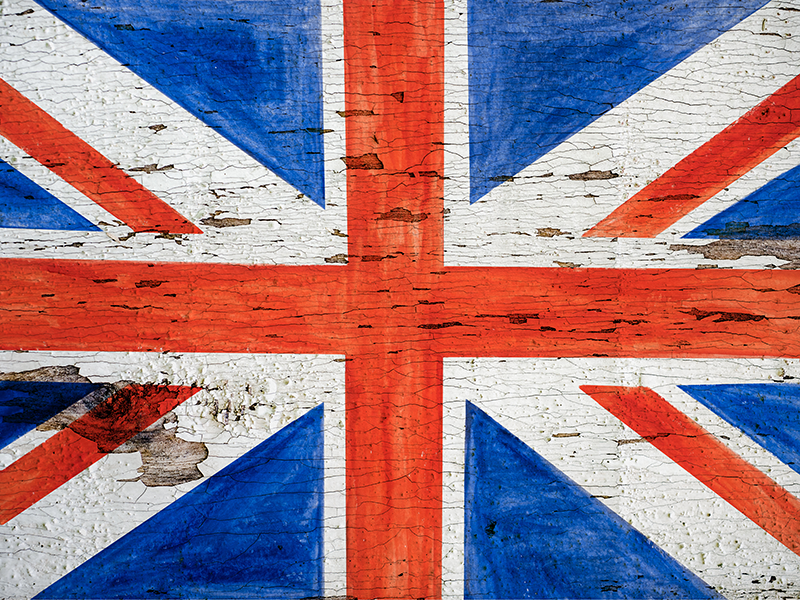 Distressed Union Jack world map vinyl rug - TenStickers