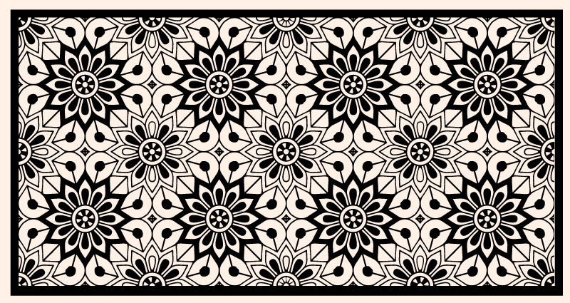 Mandala vinyl rug mandala pattern elegance - TenStickers