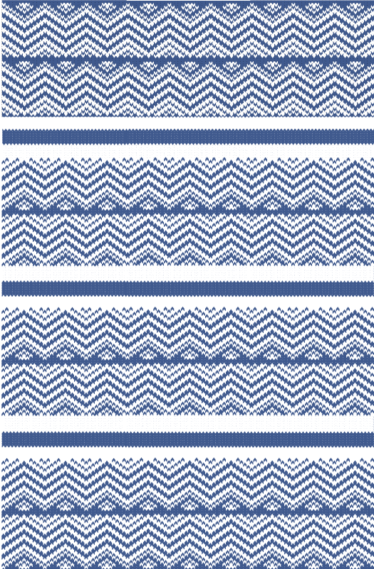 Simple blue  stripes dining room vinyl rug - TenStickers