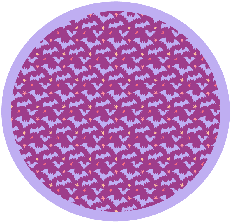 Halloween vinyl rug with bat design - TenStickers