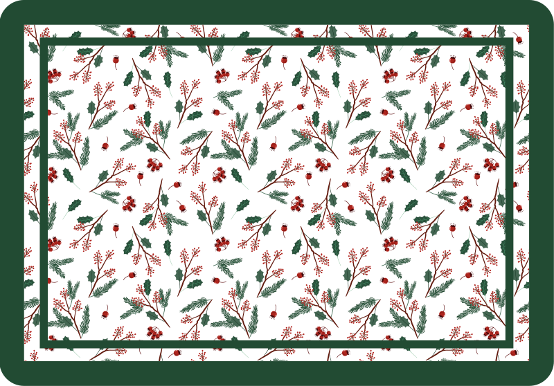 Botanical Garden floral vinyl rug - TenStickers