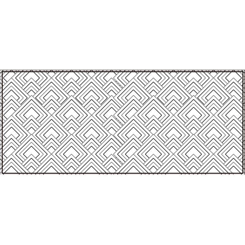 Geometric vinyl rug geometric maze design - TenStickers