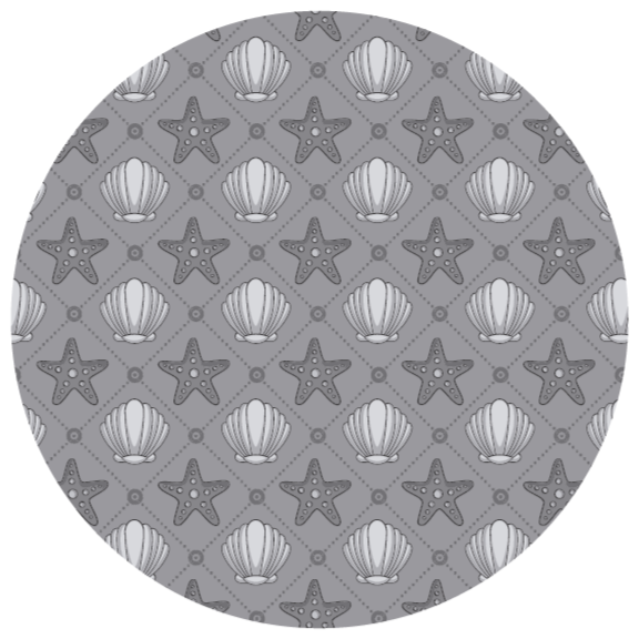 Seashell Starfish Pattern animal print vinyl rug - TenStickers