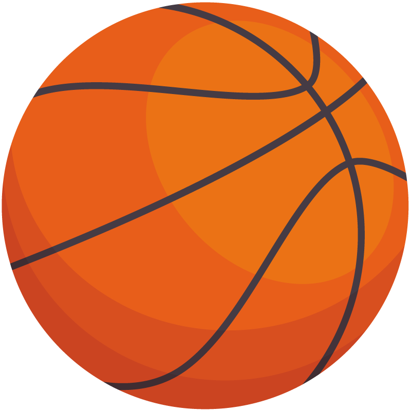 Basketball Pattern kids vinyl rug - TenStickers