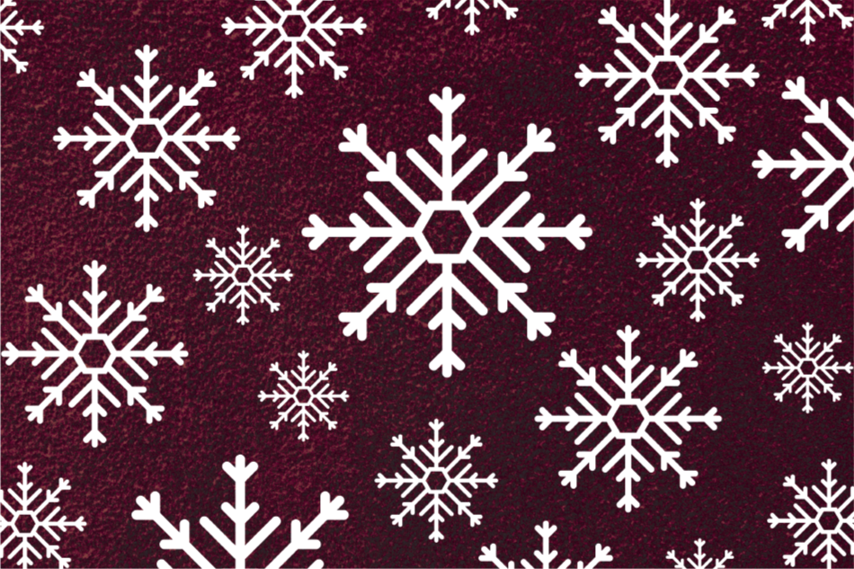 Festive Snowflakes Christmas vinyl rug - TenStickers