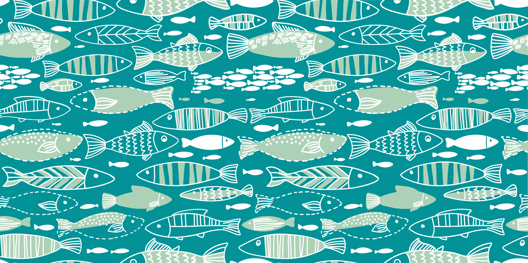 Aquatic Pattern animal vinyl rug - TenStickers