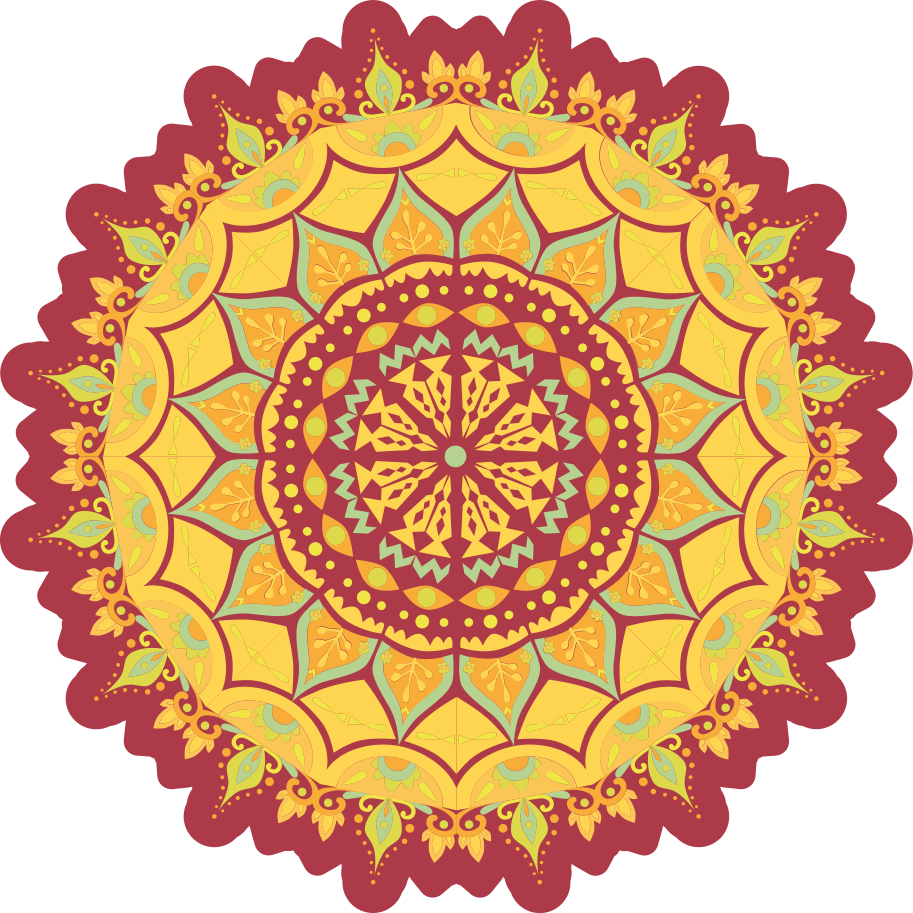 Mandala vinyl rug mandala floor art - TenStickers