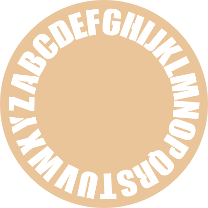 Alphabet vinyl rug in circular arrangement - TenStickers