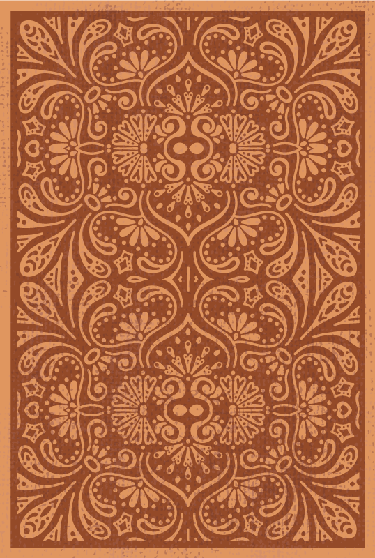 Mandala-Inspired Ornament kitchen vinyl rug - TenStickers