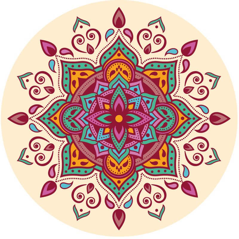 Mandala artistry mandala vinyl rug - TenStickers